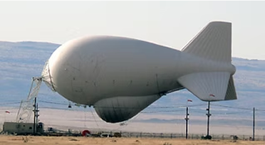 A large radar blimp
